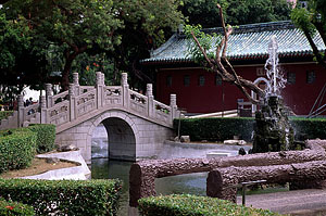 the garden outside the shrine